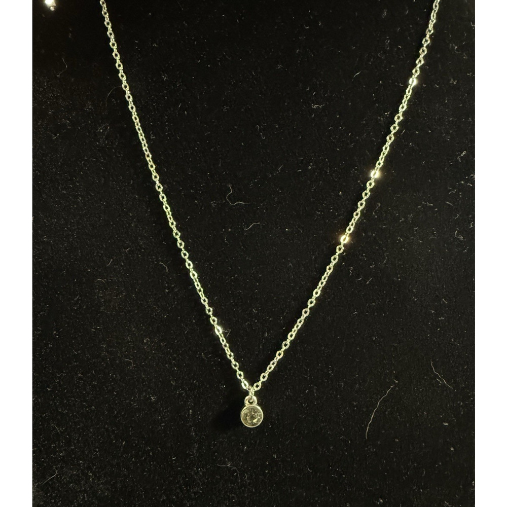 LOFT August Birthstone Peridot Green 5mm Round Charm Necklace 16–19in
